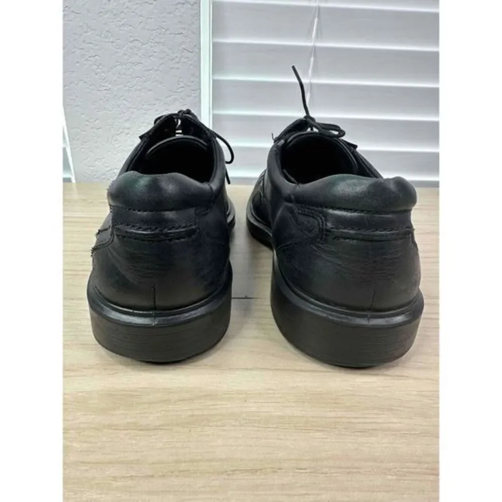 ECCO Shoes Mens EU 44/US 10 Black Leather Lace Up Captoe Oxford Dress‎ Comfort